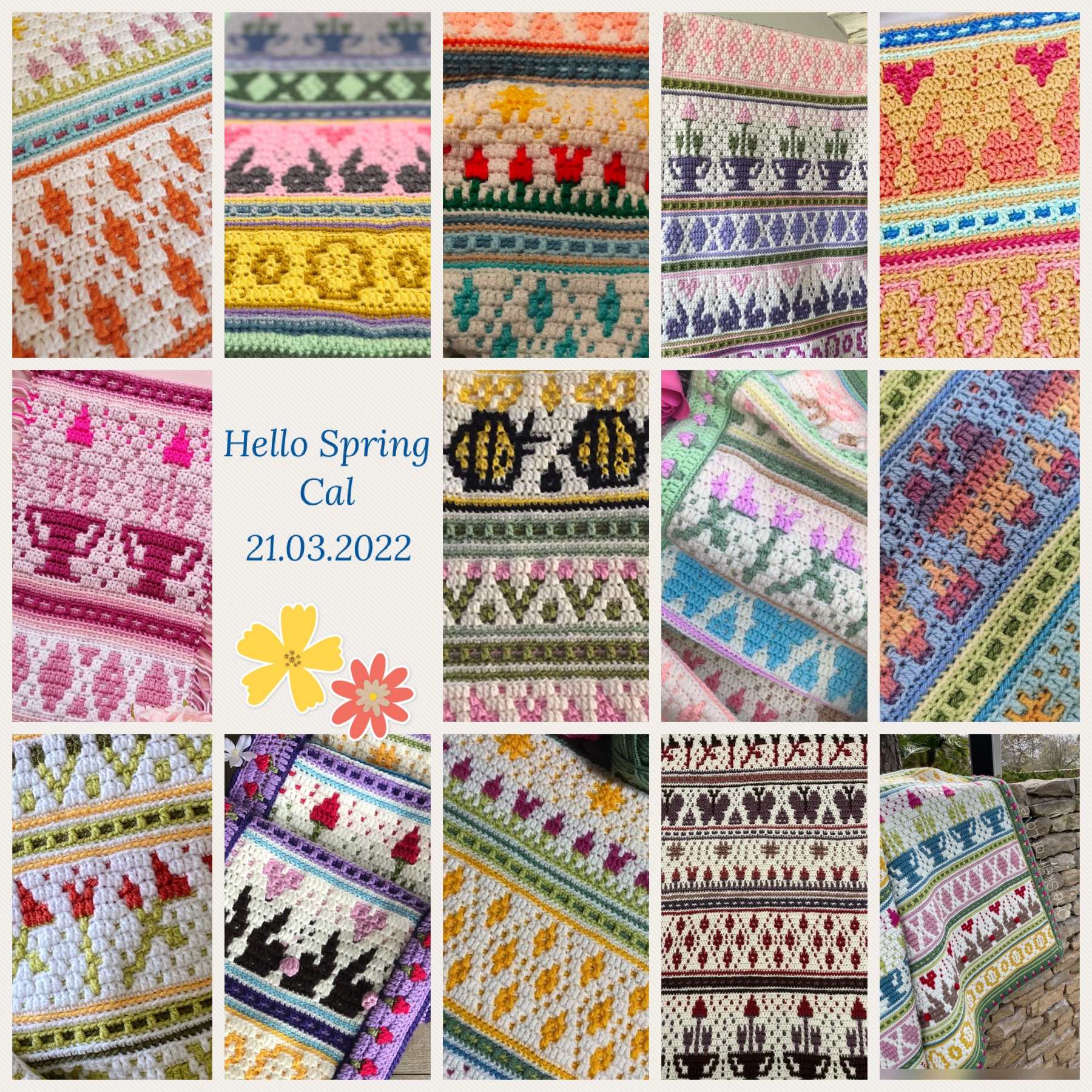 Hello Spring Cal – Part 1 – Hooked on Häkelmaschen