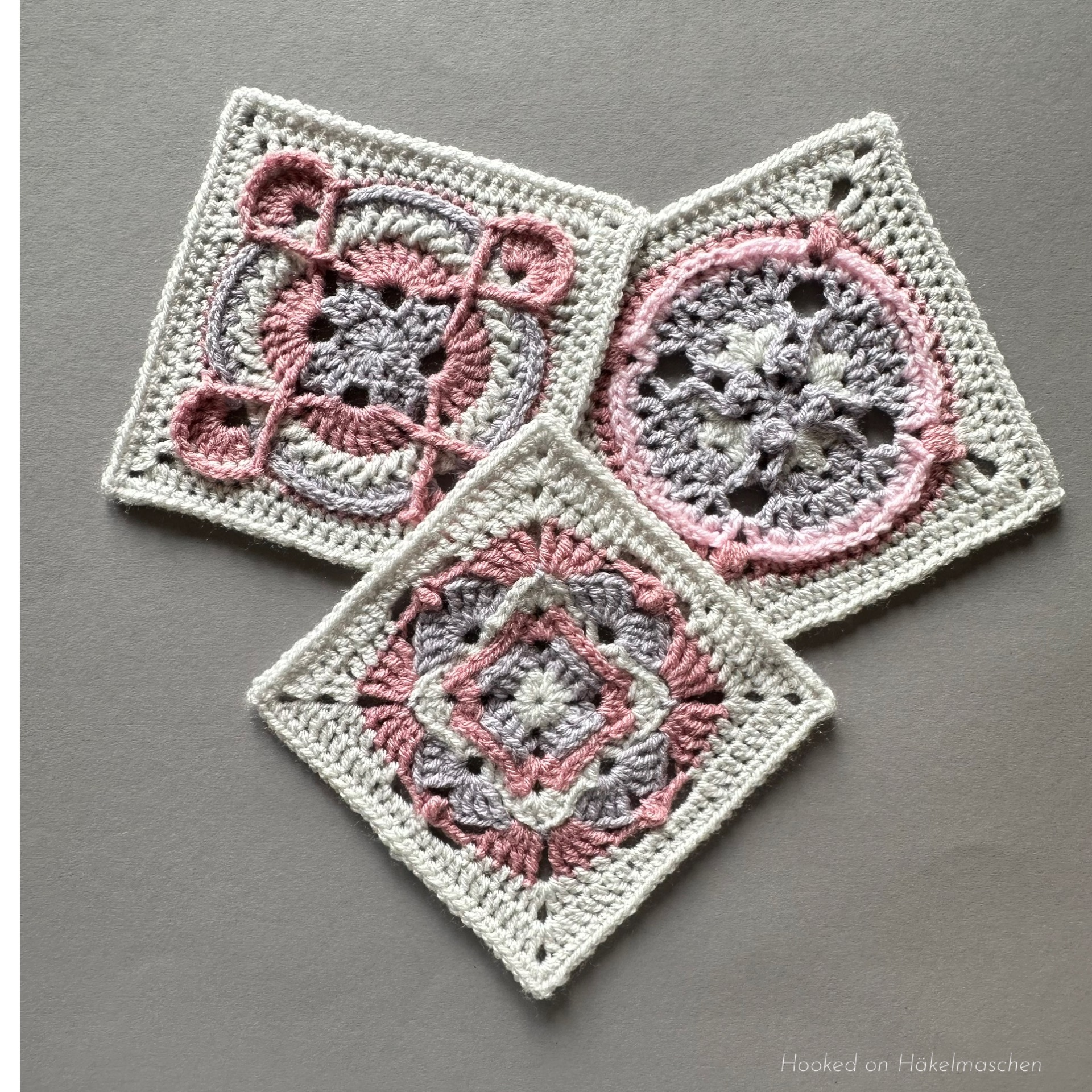 Beautiful 6 Inch Squares – designed by Pam – Hooked on Häkelmaschen