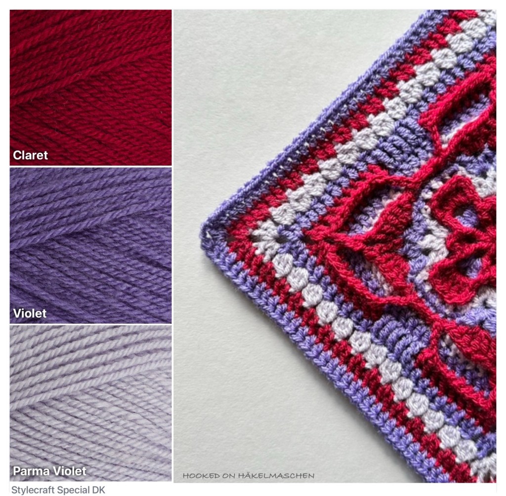 Colour board for my Tickle Me Pink Square