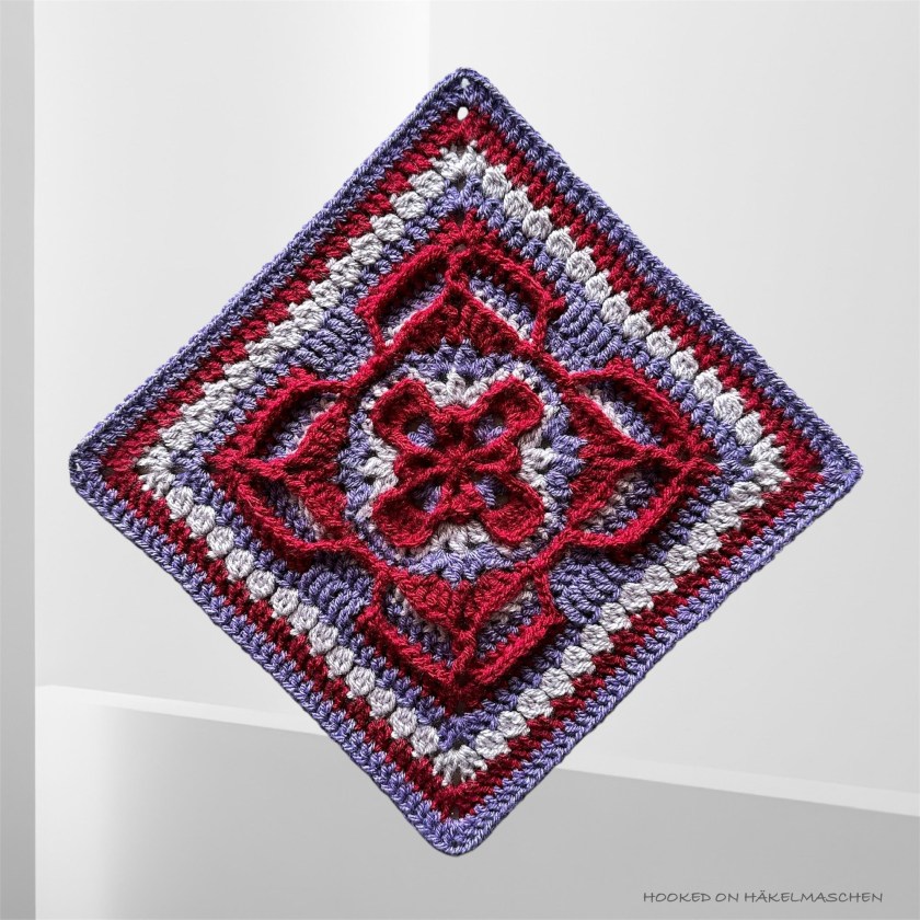 My finished test version of the Tickle Me Pink Square