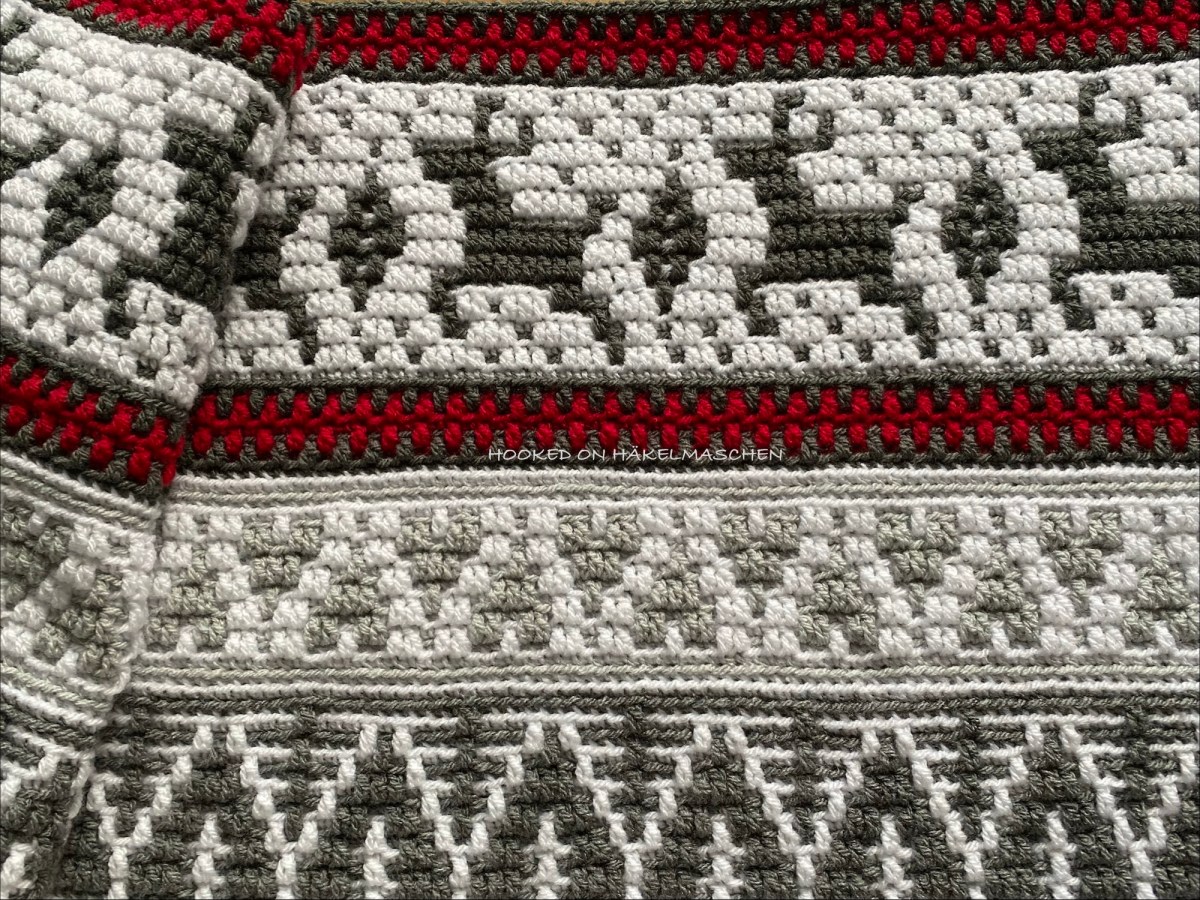 Winter Wonterland Mosaic, crocheted Part 1 of the mosaic pattern