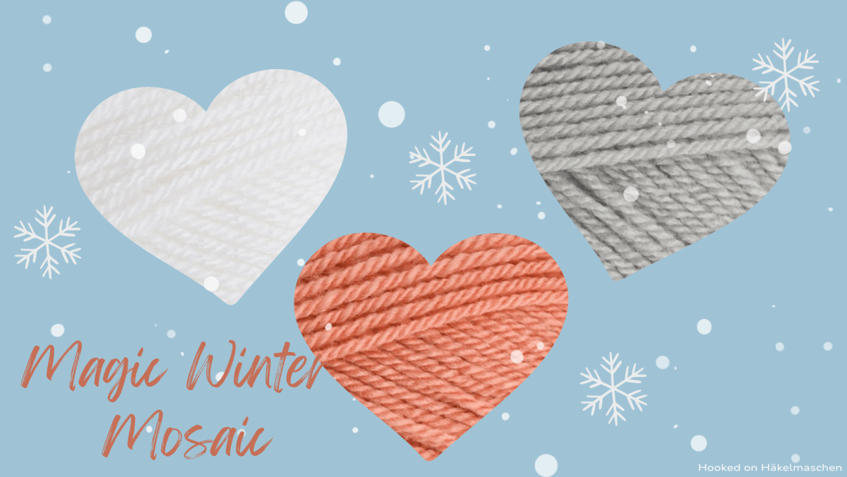 Magic Winter cover photo, displaying the colours on a blue background with snowflakes